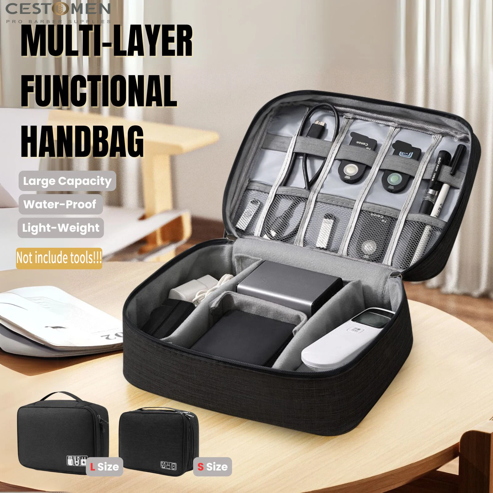 Professional Barber Multi-Layer Storage Handbag Beauty Makeup Tools Storage Bag Large Capacity Backpack For Travel Carry Bags
Professional Barber Multi-Layer Storage Handbag Beauty Makeup Tools Storage Bag Large Capacity Backpack For Travel Carry Bags
