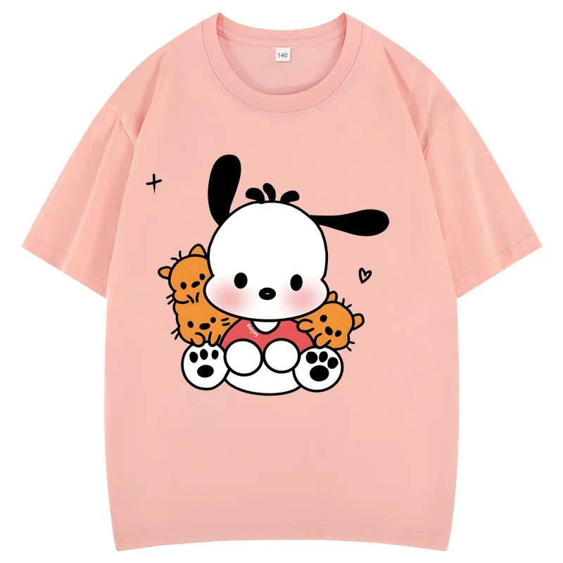 Sanrio Pochacco Cartoon T-Shirt Kawaii Casual Versatile Y2K Top for Girls Girl's Fashion Basic Fit Graphic Tee
Sanrio Pochacco Cartoon T-Shirt Kawaii Casual Versatile Y2K Top for Girls Girl's Fashion Basic Fit Graphic Tee