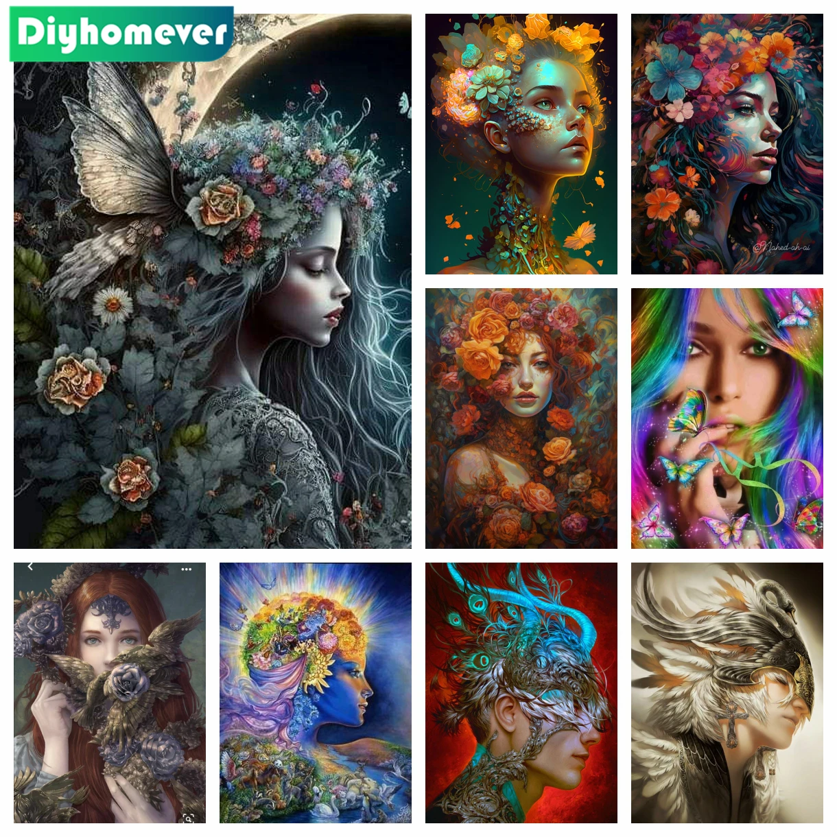 Fantasy Woman Diamond Painting Fairy Girl Flower Wall Art Mosaic Embroidery Portrait Picture Cross Stitch Kit Home Decor Craft
Fantasy Woman Diamond Painting Fairy Girl Flower Wall Art Mosaic Embroidery Portrait Picture Cross Stitch Kit Home Decor Craft