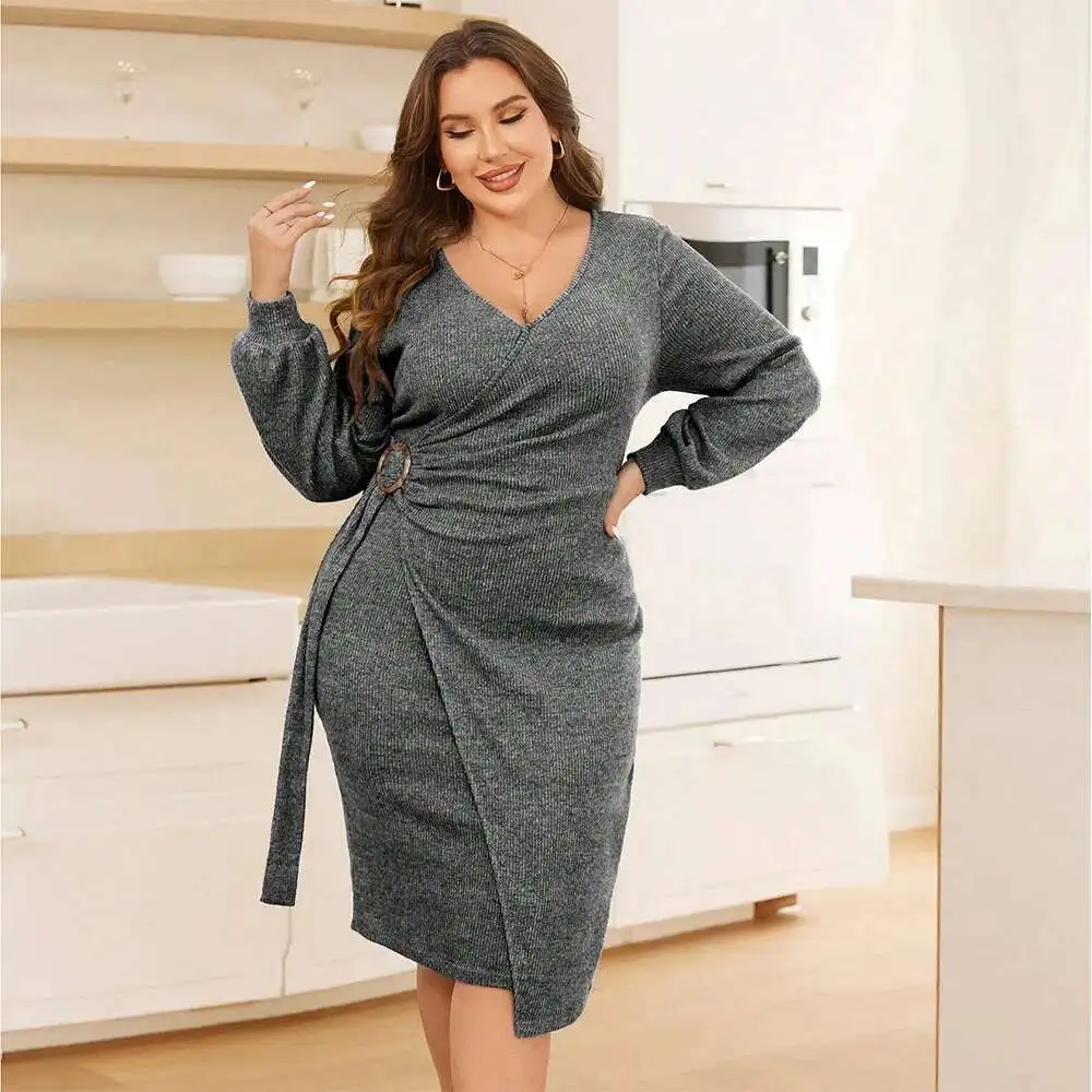 Plus 2025 Size Women's Simple Casual Style Dress Autumn and Winter Lace Up Adjustable Waist Mid Length Skirt Casual Y2k
Plus 2025 Size Women's Simple Casual Style Dress Autumn and Winter Lace Up Adjustable Waist Mid Length Skirt Casual Y2k
