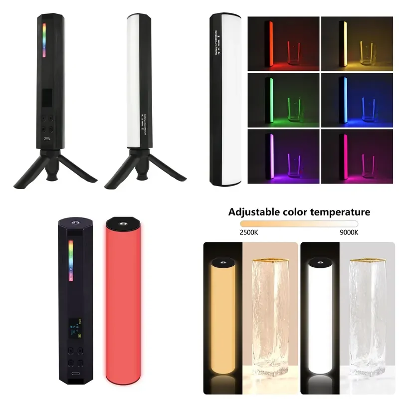 RGB Tube Light 2500-9000K Photographic Lamp LED Video Light Stick With Mini Tripod For Live Studio Tiktok
RGB Tube Light 2500-9000K Photographic Lamp LED Video Light Stick With Mini Tripod For Live Studio Tiktok