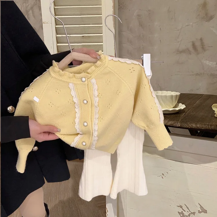 Girls Autumn Suit 2024 New Baby Girls Knitted Cardigan Stylish Sweater Coat Trousers Sweet Two-piece Set Clothes Simple Casual
Girls Autumn Suit 2024 New Baby Girls Knitted Cardigan Stylish Sweater Coat Trousers Sweet Two-piece Set Clothes Simple Casual