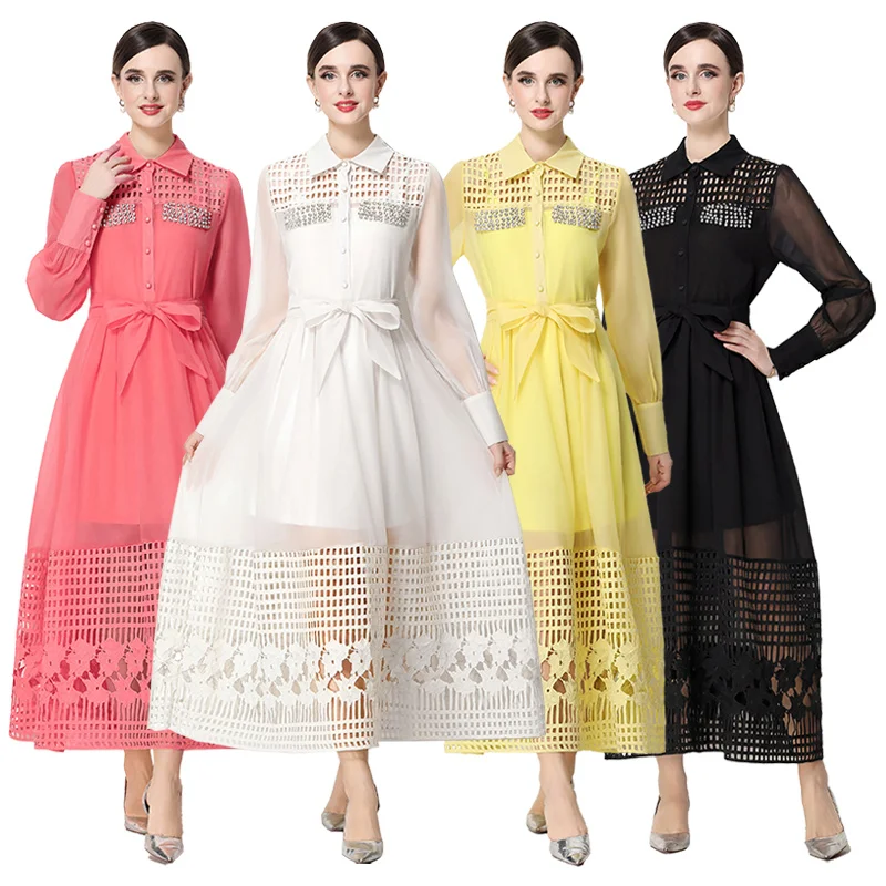 Elegant Long Sleeve Hollow out Dress 2026 New Style Streetwear High Waist Polyester Fiber Spring Summer Autumn Casual Shirt D...
Elegant Long Sleeve Hollow out Dress 2026 New Style Streetwear High Waist Polyester Fiber Spring Summer Autumn Casual Shirt D...