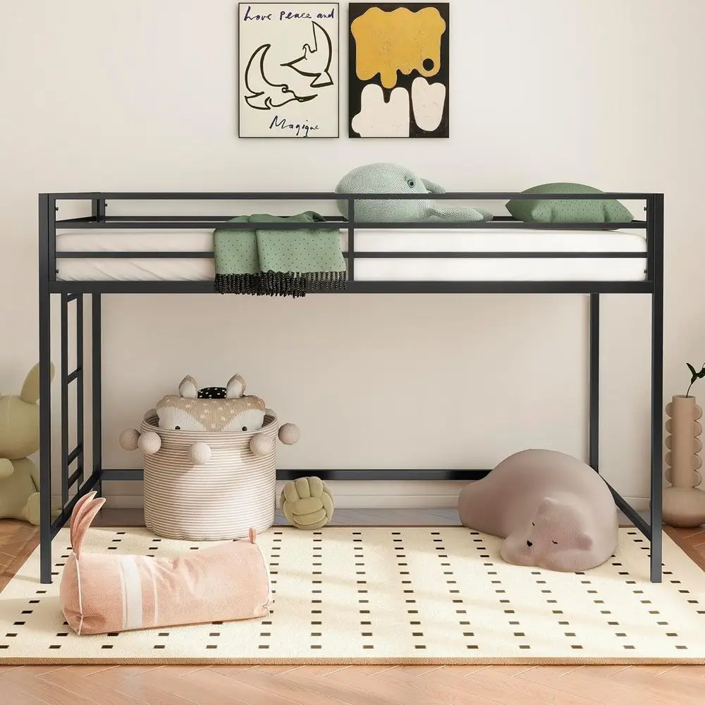 Twin Over Twin Bunk Bed, No Box Spring Required, Noise-Free, Black
Twin Over Twin Bunk Bed, No Box Spring Required, Noise-Free, Black