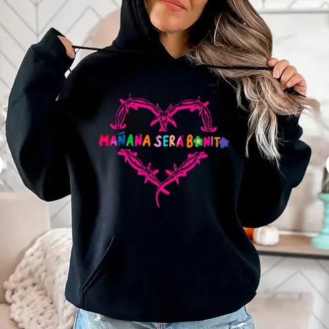 Karol G Mana Sera Bonito mit Herd Hoodies Trendiges Retro-Musik-Sweatshirt Manana Sera Bonito Shirt Niedlicher Hoodie y2k-Hoodie
