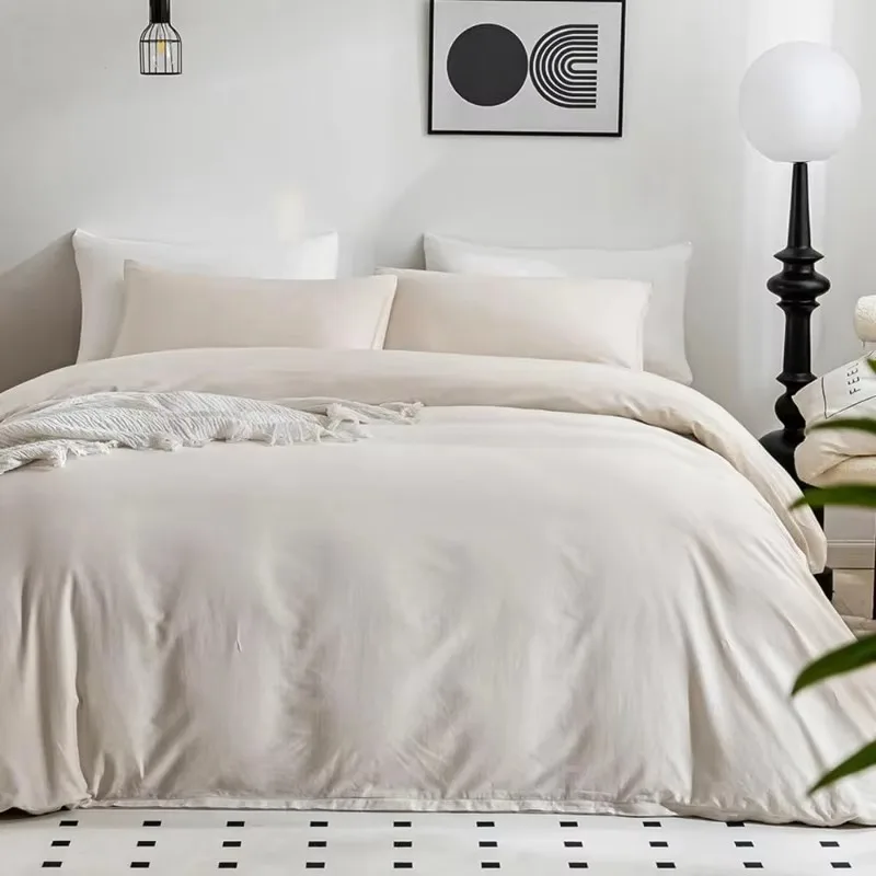 Beige Duvet Cover Twin Size - 100% Washed Cotton Linen Feel Textured Comforter Cover, 2 Pieces Breathable Soft Bedding Set
Beige Duvet Cover Twin Size - 100% Washed Cotton Linen Feel Textured Comforter Cover, 2 Pieces Breathable Soft Bedding Set
