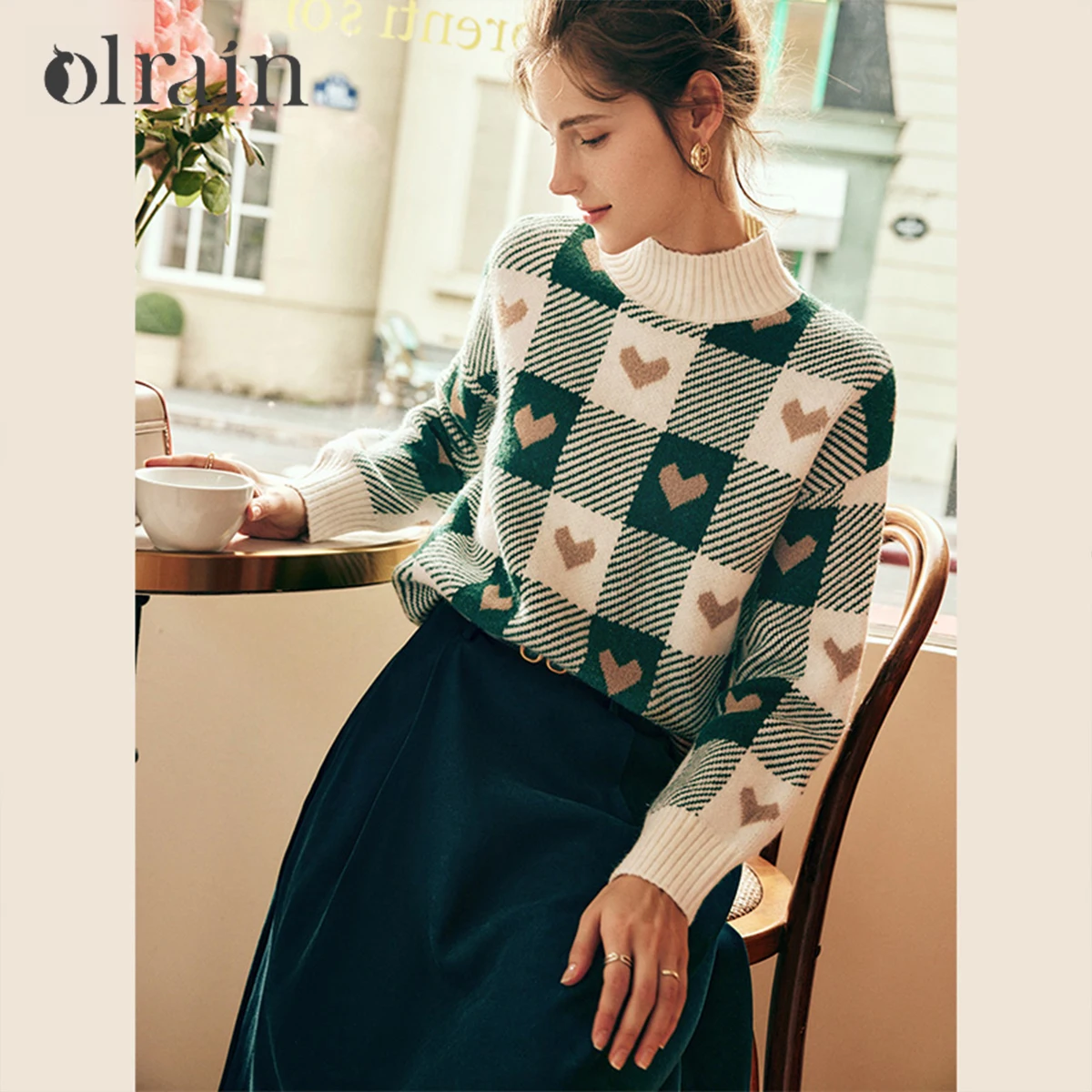 OLrain Women Thickened Knit Sweater Pullover 2026 New Autumn Winter Half High Neck Plaid Heart Loose Casual Tops O57QM63800
OLrain Women Thickened Knit Sweater Pullover 2026 New Autumn Winter Half High Neck Plaid Heart Loose Casual Tops O57QM63800