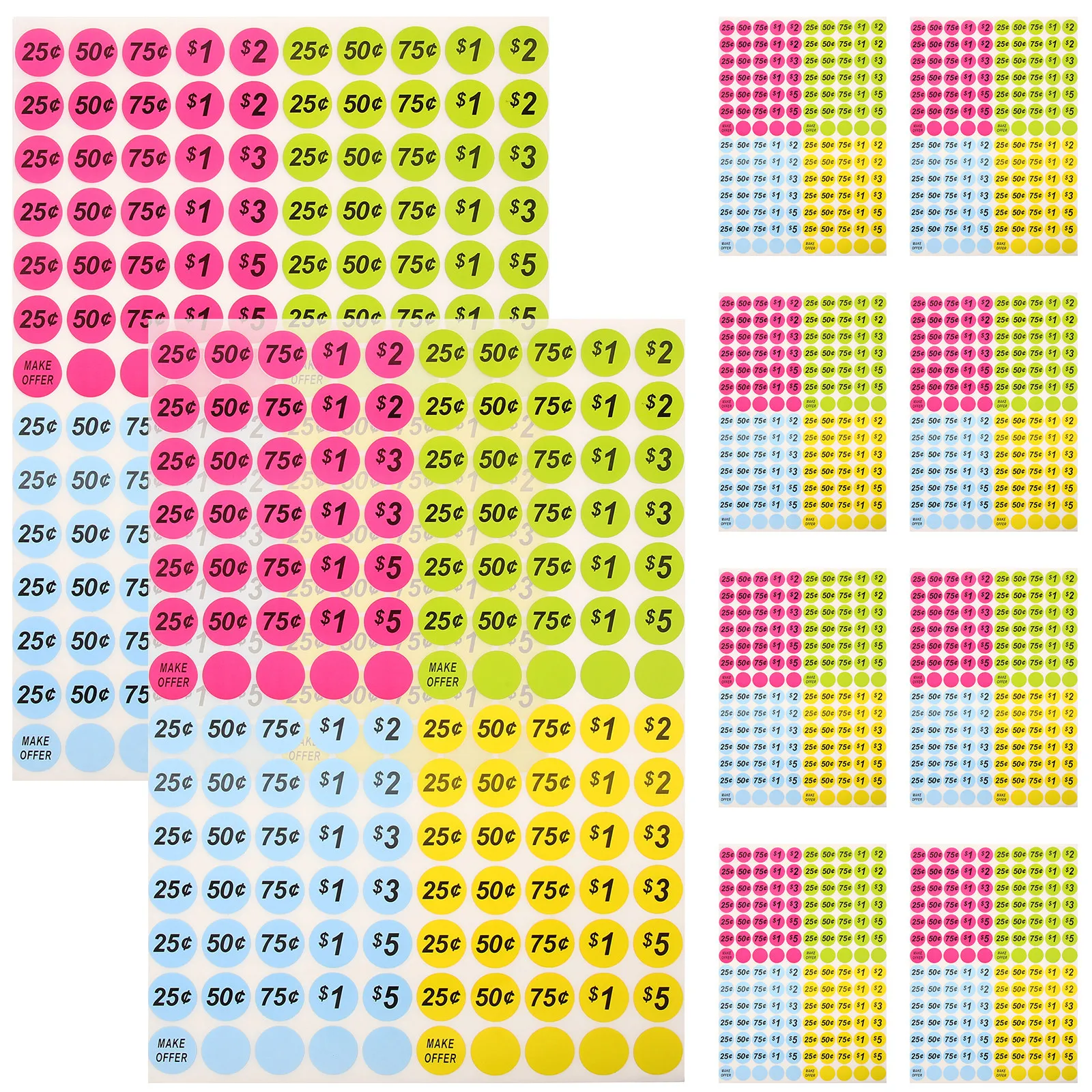 10 Sheets Round Bright -Adhesive Price Stickers for Supermarket Retail Stores Small Business Sale Pricing Labels
10 Sheets Round Bright -Adhesive Price Stickers for Supermarket Retail Stores Small Business Sale Pricing Labels