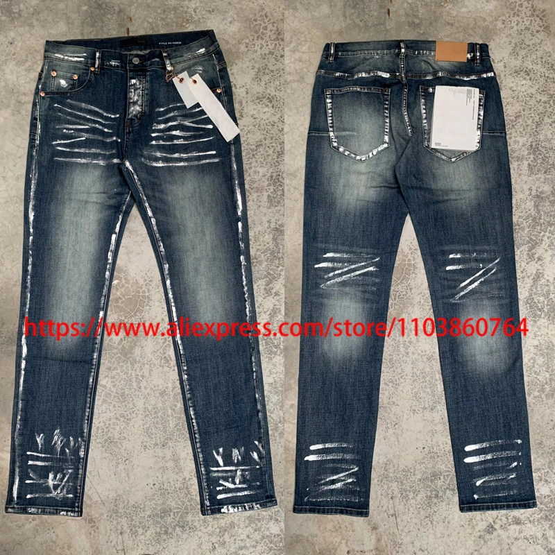 American Trend Jeans Spray Painting Pattern Denim Trousers Casual High-quality Street Slim Pencil Pants
American Trend Jeans Spray Painting Pattern Denim Trousers Casual High-quality Street Slim Pencil Pants