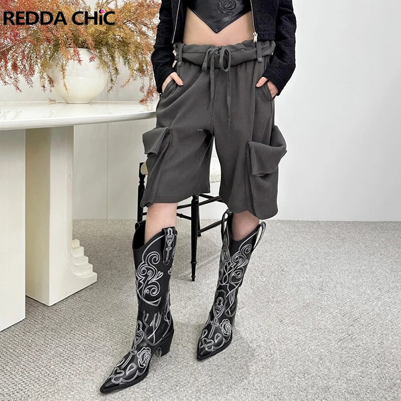 REDDACHiC Drawstring Women Cargo Shorts Vintage Solid Straight Big Pockets Wide Leg Waffle Textured Bermuda Pants Alt Streetwear
REDDACHiC Drawstring Women Cargo Shorts Vintage Solid Straight Big Pockets Wide Leg Waffle Textured Bermuda Pants Alt Streetwear