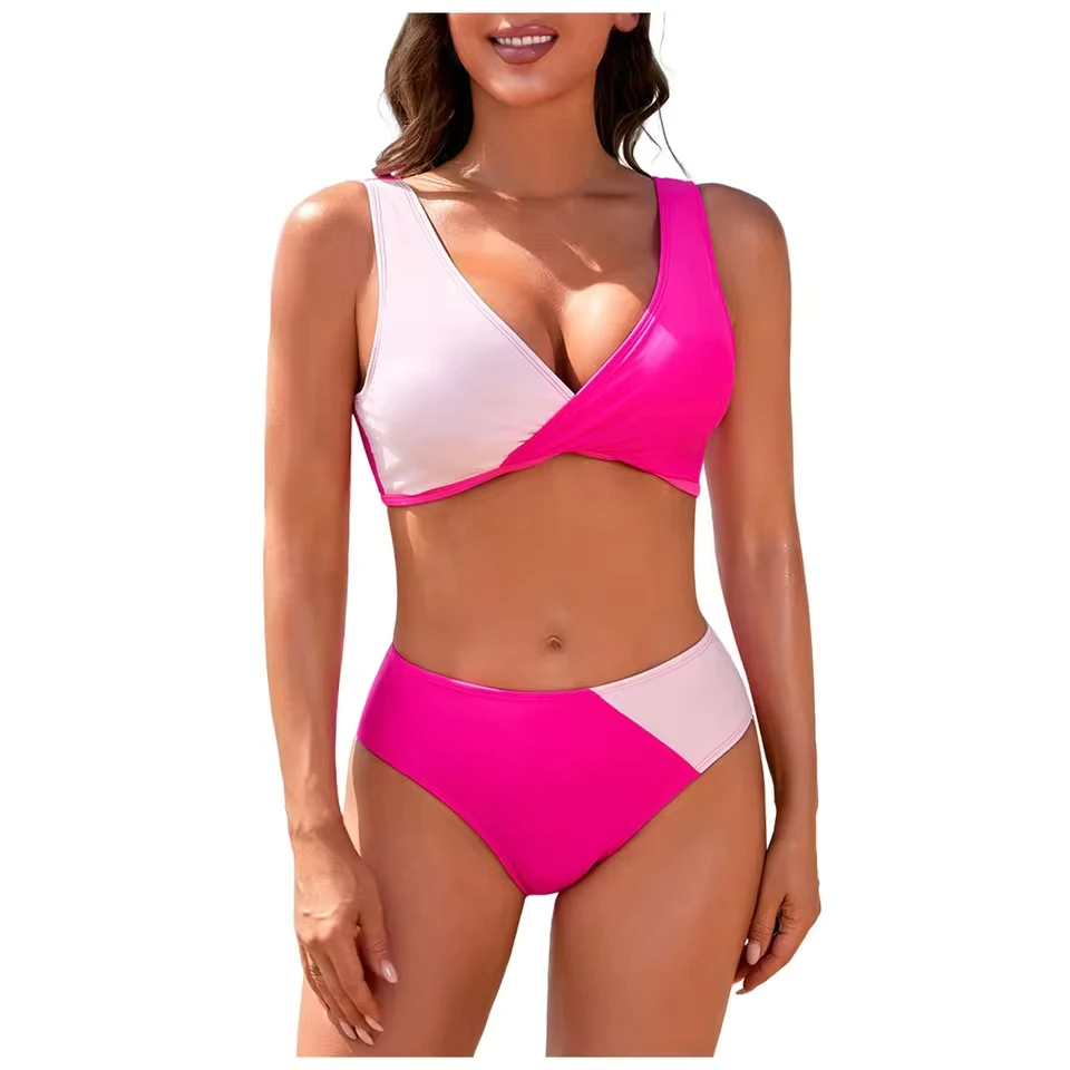 Womens Tankini Swimsuits Two Piece Deep V Patchwork Color Block Bathing Suits Swimwear High Waist Ruffled Sexy Bikini Set
Womens Tankini Swimsuits Two Piece Deep V Patchwork Color Block Bathing Suits Swimwear High Waist Ruffled Sexy Bikini Set