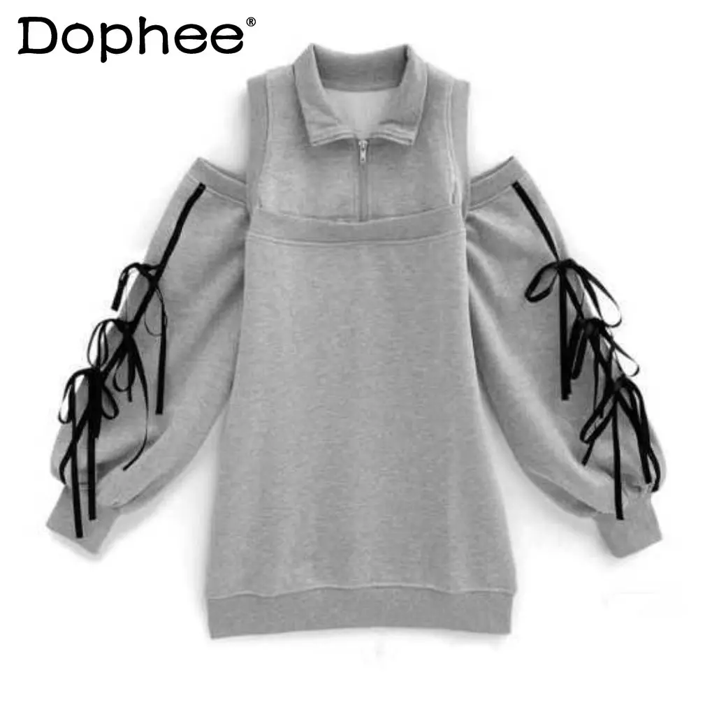 Y2K Subculture Millennial Hot Girl Off-Shoulder Sweatshirt Dress 2026 New Style Turn-Down Collar Long Sleeve Loose Casual Dress
Y2K Subculture Millennial Hot Girl Off-Shoulder Sweatshirt Dress 2026 New Style Turn-Down Collar Long Sleeve Loose Casual Dress