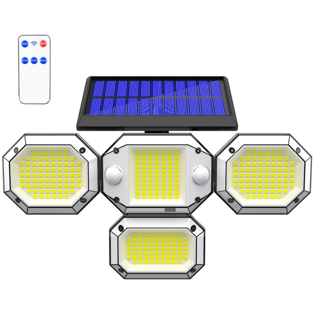 Светодиодный настенный светильник на солнечной энергии с 4-головкой и двойным датчиком движения, водонепроницаемый садовый светильник с дистанционным управлением
Светодиодный настенный светильник на солнечной энергии с 4-головкой и двойным датчиком движения, водонепроницаемый садовый светильник с дистанционным управлением