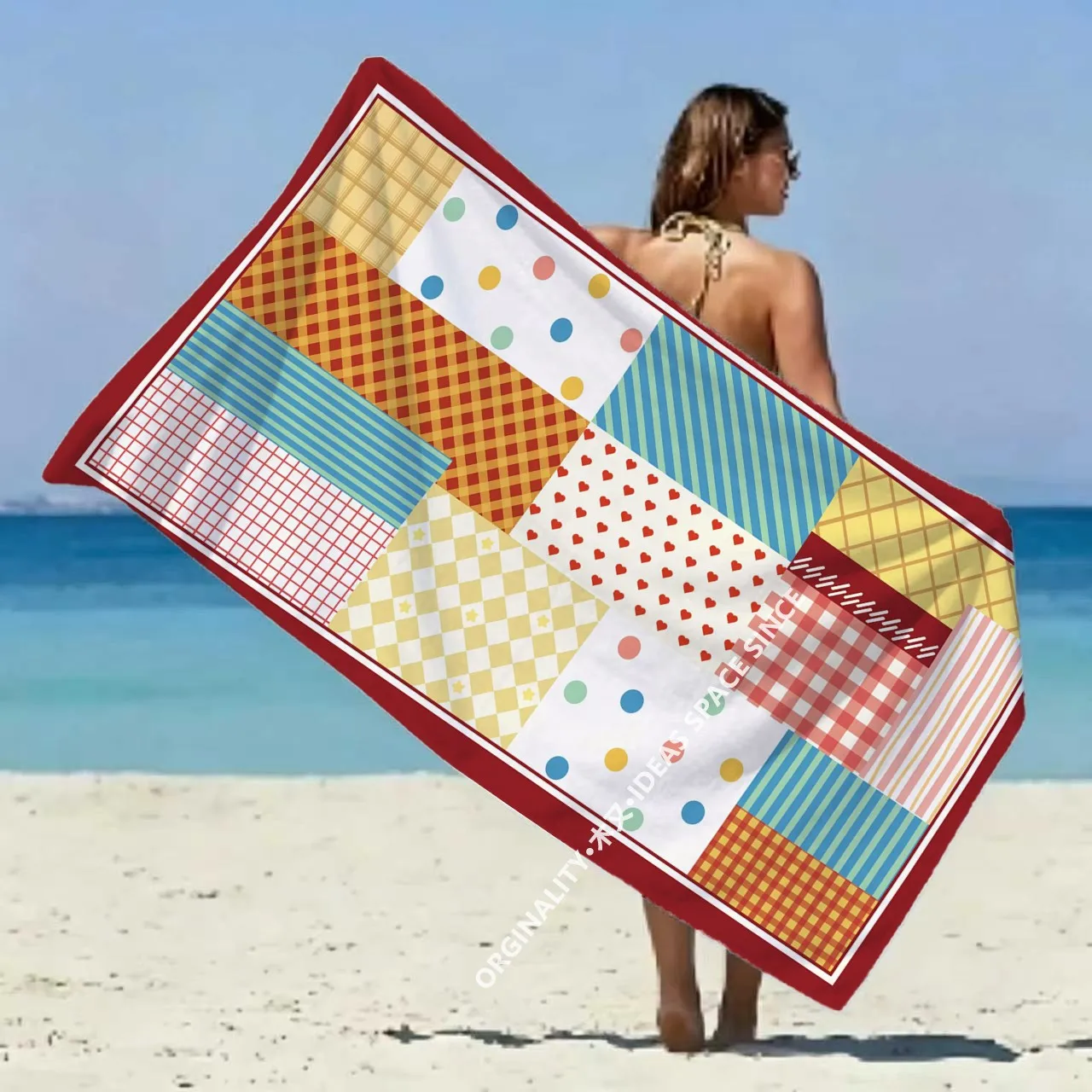 Vintage Patchwork Print Beach Towel Patterned Sunscreen And Windproof Suitable For Swimming Pool Camping Travel Blanket
Vintage Patchwork Print Beach Towel Patterned Sunscreen And Windproof Suitable For Swimming Pool Camping Travel Blanket
