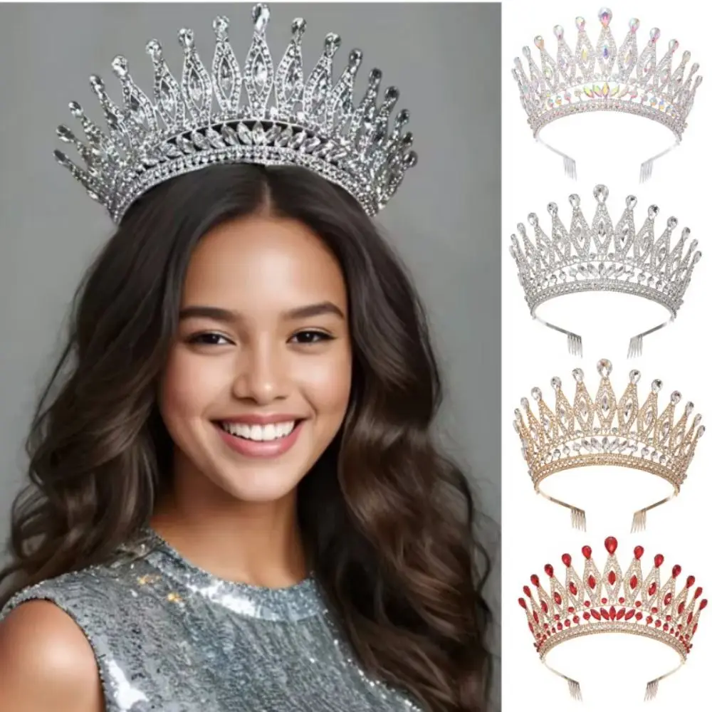 Luxury Baroque Queen Crystal Crowns With Comb Rhinestone Wedding Crown Headwear Tiaras Crystal Princess Crown
Luxury Baroque Queen Crystal Crowns With Comb Rhinestone Wedding Crown Headwear Tiaras Crystal Princess Crown