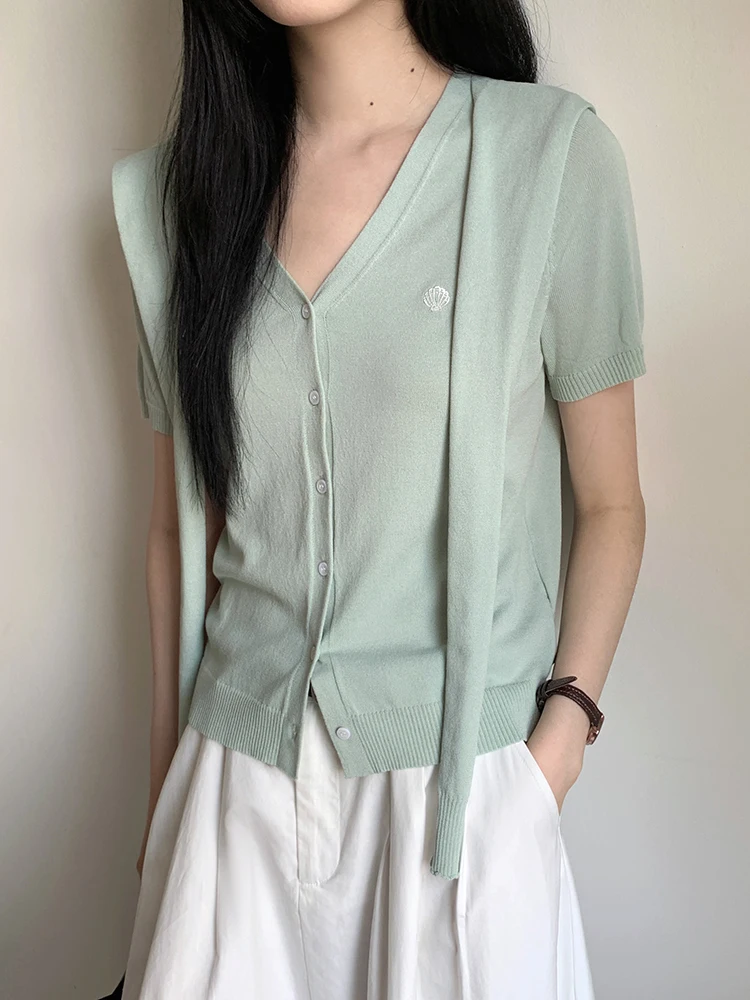 Новинка: Женский укороченный кардиган-накидка Boran в корейском стиле, универсальный, вязаный, с коротким рукавом, летний, приталенный топ
Новинка: Женский укороченный кардиган-накидка Boran в корейском стиле, универсальный, вязаный, с коротким рукавом, летний, приталенный топ