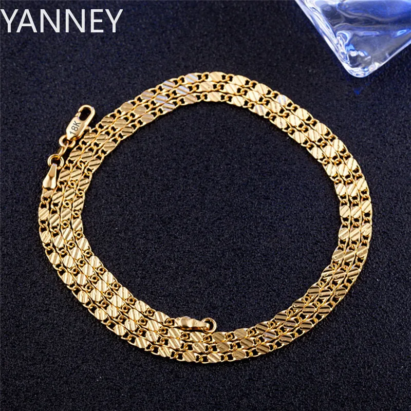 16-30 inches Wholesale 18K Gold Noble Beautiful Fashion Elegant Chain Pretty Men Women Necklace Jewelry Wedding Fine Gift
16-30 inches Wholesale 18K Gold Noble Beautiful Fashion Elegant Chain Pretty Men Women Necklace Jewelry Wedding Fine Gift