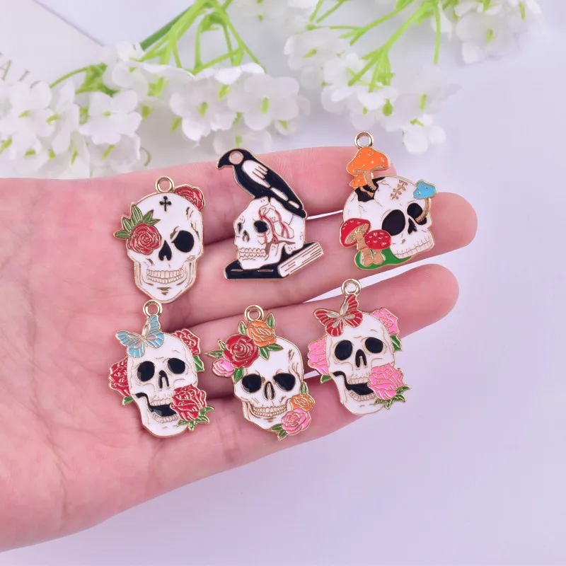 6/12Pcs Halloween Rose Skeleton Charms Pendants For Necklace Keychain Earring Bracelet DIY Jewelry Handmade Making Accessories
6/12Pcs Halloween Rose Skeleton Charms Pendants For Necklace Keychain Earring Bracelet DIY Jewelry Handmade Making Accessories