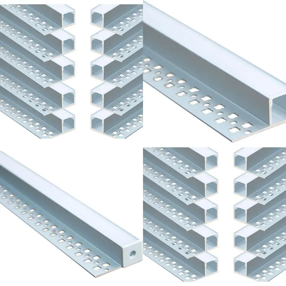 6.6FT Recessed Slim LED Aluminum Channel with Single Flange for LED Strips - 10 Pack
6.6FT Recessed Slim LED Aluminum Channel with Single Flange for LED Strips - 10 Pack