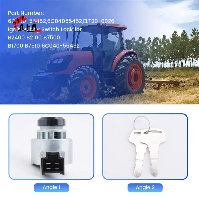 AEA0-Ignition Key Switch Lock For Kubota B2400 B2100 B7500 B1700 B7510 6C040-55452
AEA0-Ignition Key Switch Lock For Kubota B2400 B2100 B7500 B1700 B7510 6C040-55452