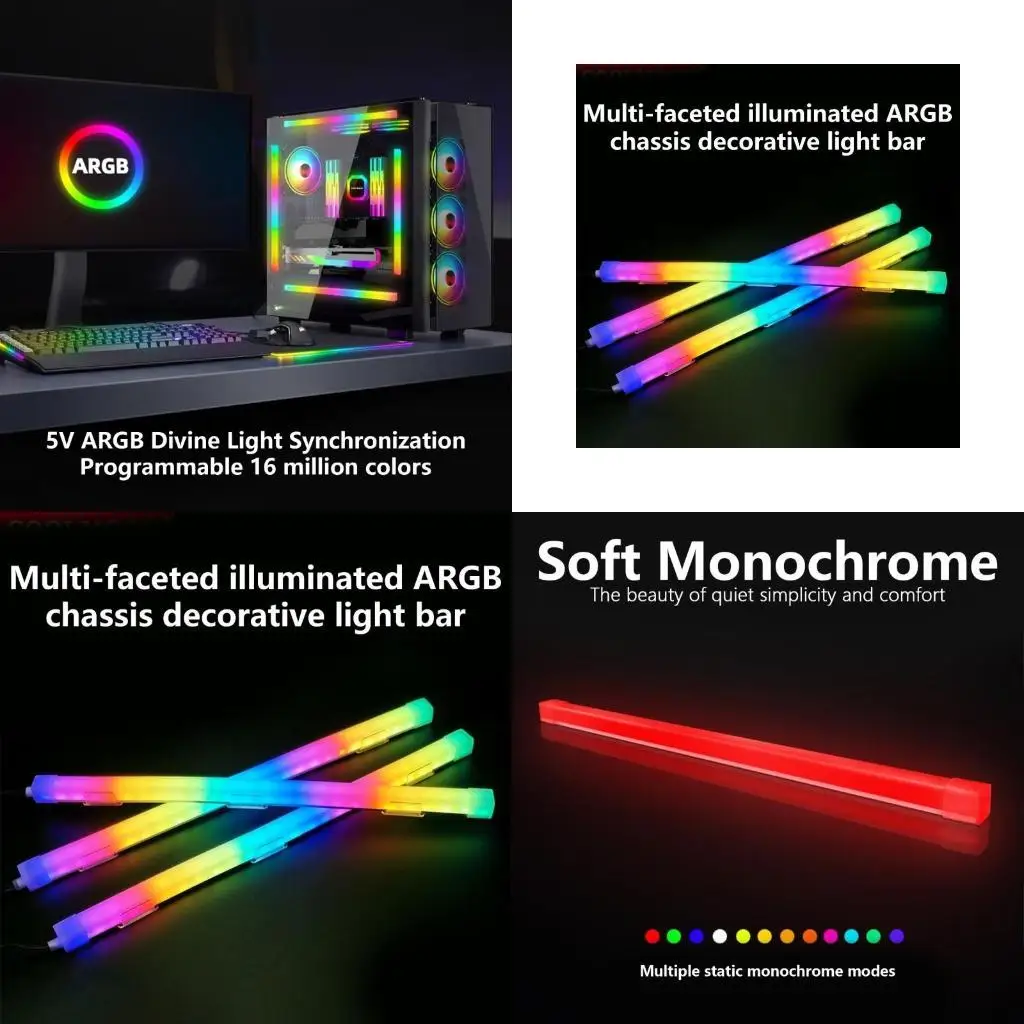 31BA ARGB LED Strips for Gaming Case LED Diffused Rainbow ARGB Strips PC Case Lighting for 5V 3Pin Light Sync Motherboard
31BA ARGB LED Strips for Gaming Case LED Diffused Rainbow ARGB Strips PC Case Lighting for 5V 3Pin Light Sync Motherboard