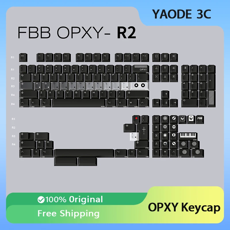 FBB OPXY Theme Keycap Set PBT Black Gradient Thickened Cherry Profile Keycap 146 Keys for Mechanical Keyboard Accessories
FBB OPXY Theme Keycap Set PBT Black Gradient Thickened Cherry Profile Keycap 146 Keys for Mechanical Keyboard Accessories