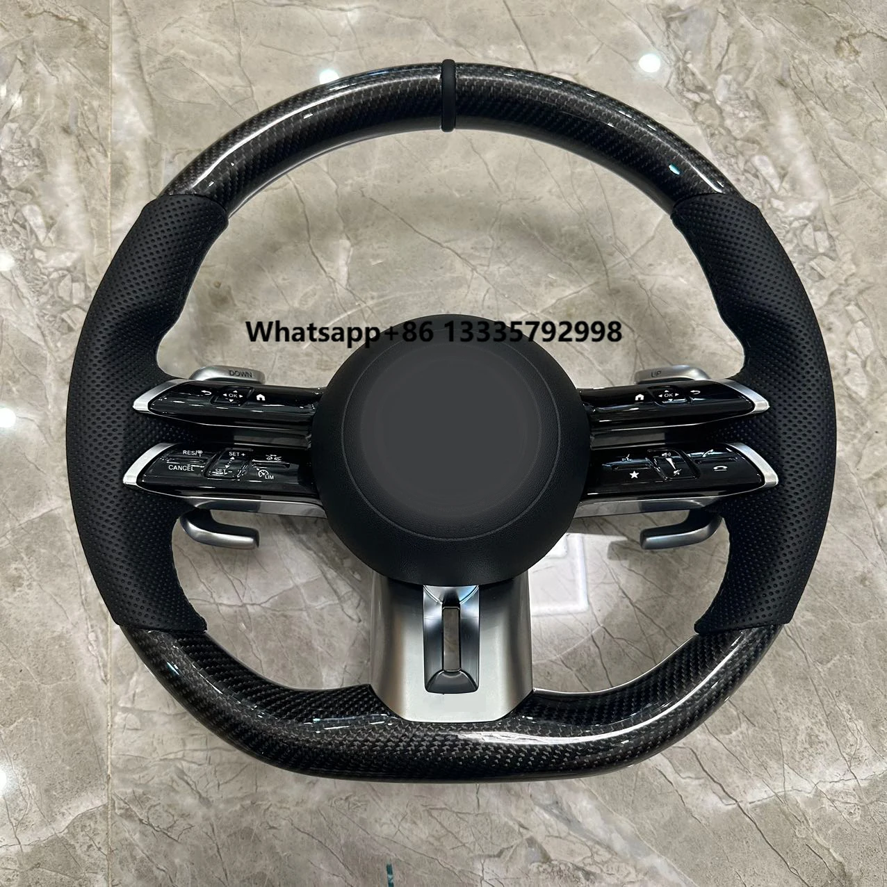 Carbon Fiber Steering Wheel for Mercedes Benz AMG C63 E63 W213 C43 A45 G63 G500 S63 GLA45 GLS63 G65 GT63 GTS LED Steering Wheel
Carbon Fiber Steering Wheel for Mercedes Benz AMG C63 E63 W213 C43 A45 G63 G500 S63 GLA45 GLS63 G65 GT63 GTS LED Steering Wheel