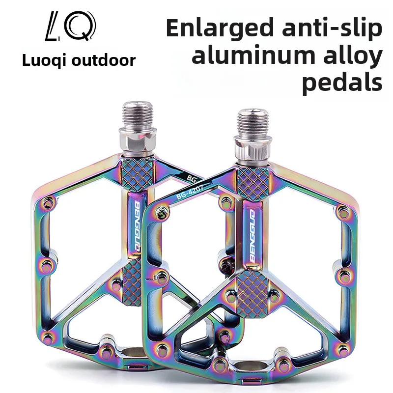 Bicycle road bike aluminum alloy non-slip widened colorful pedals double DU bearings cycling equipment accessories pedals
Bicycle road bike aluminum alloy non-slip widened colorful pedals double DU bearings cycling equipment accessories pedals