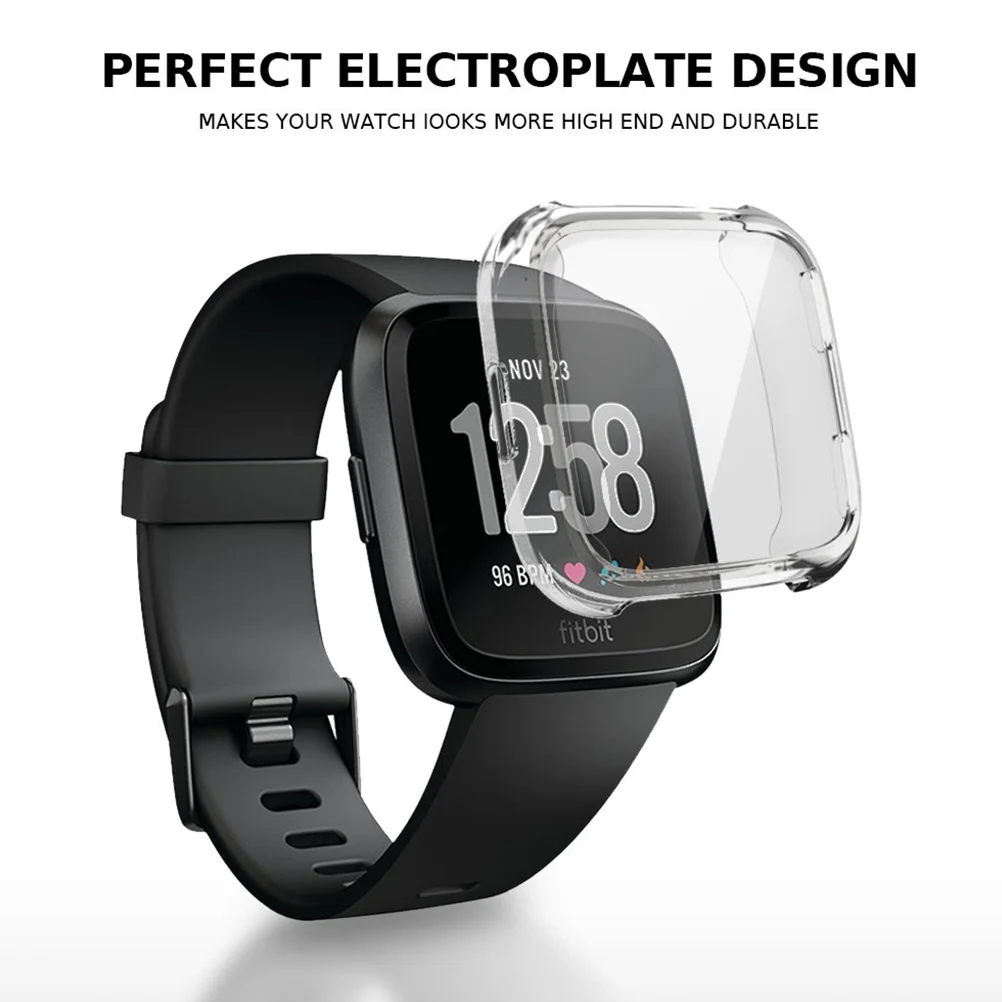 Watch Protective Case TPU Silicone Watch Shell Anti-Scratch Sports Accessories Compatible with Fitbit Tranparent
Watch Protective Case TPU Silicone Watch Shell Anti-Scratch Sports Accessories Compatible with Fitbit Tranparent