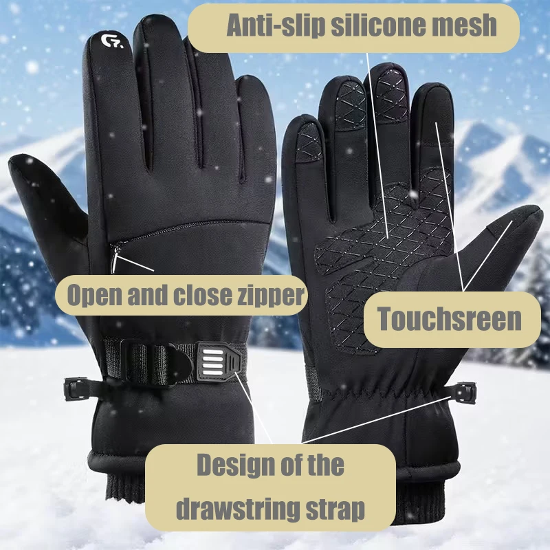 Fleece-Lined Thermal Cold-Resistant Gloves – Non-Slip, Touchscreen Compatible for Skiing, Mountaineering, Hiking & Cycling
Fleece-Lined Thermal Cold-Resistant Gloves – Non-Slip, Touchscreen Compatible for Skiing, Mountaineering, Hiking & Cycling