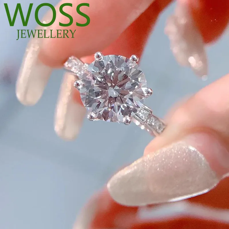Au375 Real Solid 9K White Gold Ring Women Engagement Anniversary Wedding Ring Round Moissanite Diamond Ring Trendy
Au375 Real Solid 9K White Gold Ring Women Engagement Anniversary Wedding Ring Round Moissanite Diamond Ring Trendy