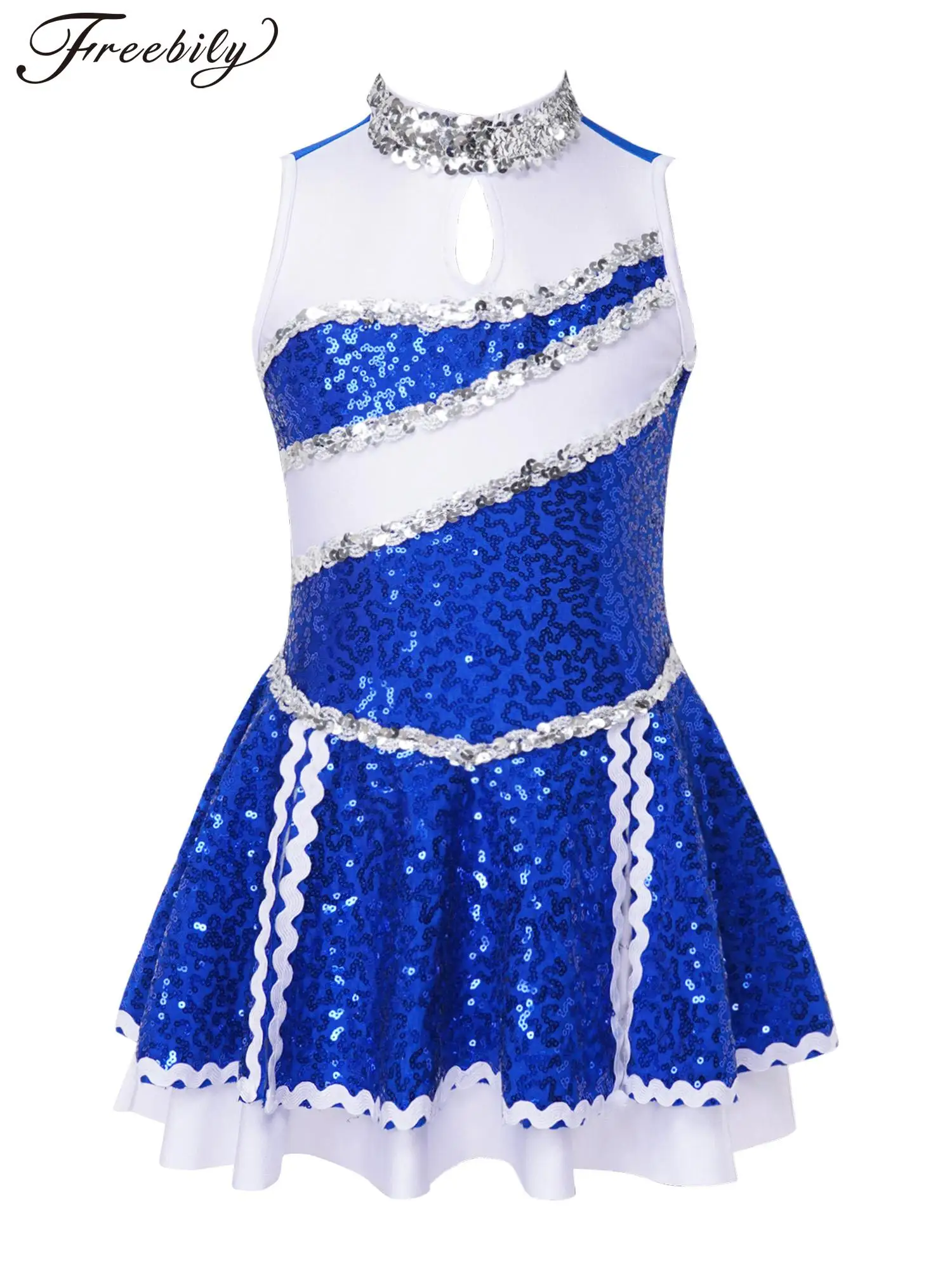 Kids Girls Cheerleading Dance Dress Sleeveless Shiny Sequins Jazz Dance Gymnastic Leotard Tutu Schoolgirl Performance Dancewear
Kids Girls Cheerleading Dance Dress Sleeveless Shiny Sequins Jazz Dance Gymnastic Leotard Tutu Schoolgirl Performance Dancewear