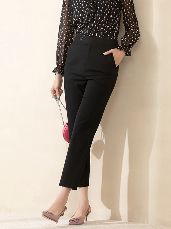Black High Waist Conical Slim Fit Casual Pants Versatile Slimming Commute Nine Points Women's Fashion Spring Summer New Arrival
Black High Waist Conical Slim Fit Casual Pants Versatile Slimming Commute Nine Points Women's Fashion Spring Summer New Arrival
