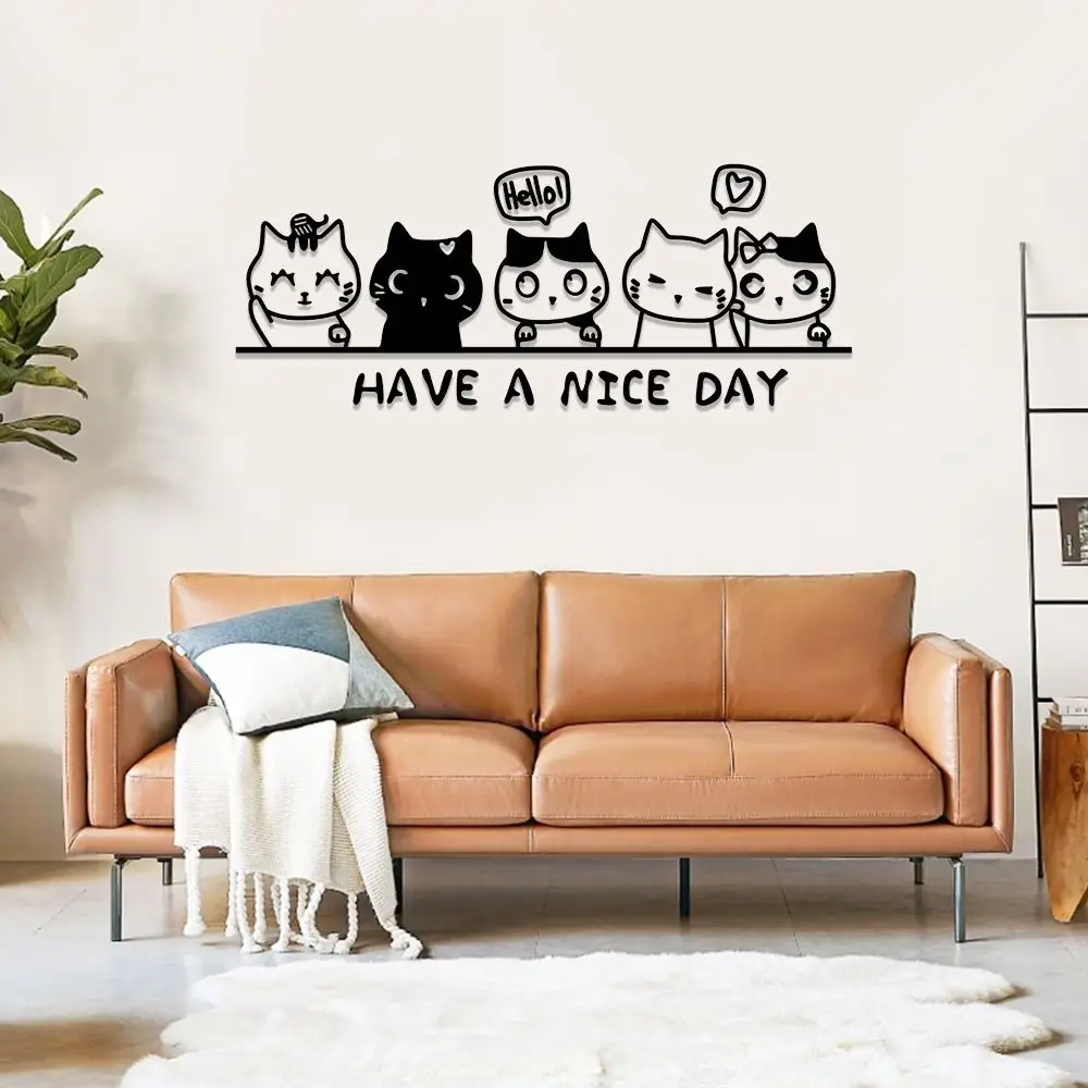 Creative Black 3D Cartoon Cat Wall Sticker Acrylic Self-adhesive Wall Decoration Stickers Wall Art Wall Decoration
Creative Black 3D Cartoon Cat Wall Sticker Acrylic Self-adhesive Wall Decoration Stickers Wall Art Wall Decoration
