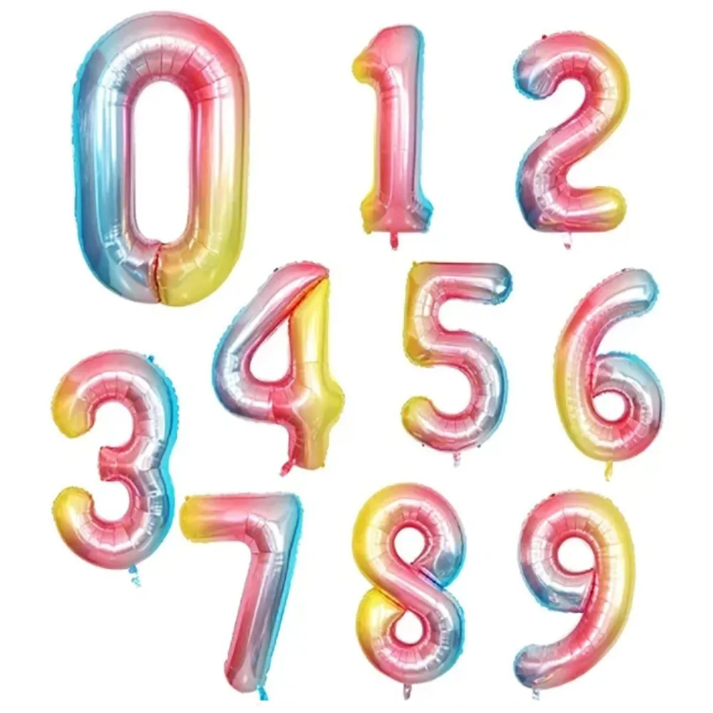 1pc 40inch Pastel Rainbow Number Foil Balloons Star Sky Gradient Digital Balloon Kids Birthday Party Decoration Metallic balloon
1pc 40inch Pastel Rainbow Number Foil Balloons Star Sky Gradient Digital Balloon Kids Birthday Party Decoration Metallic balloon