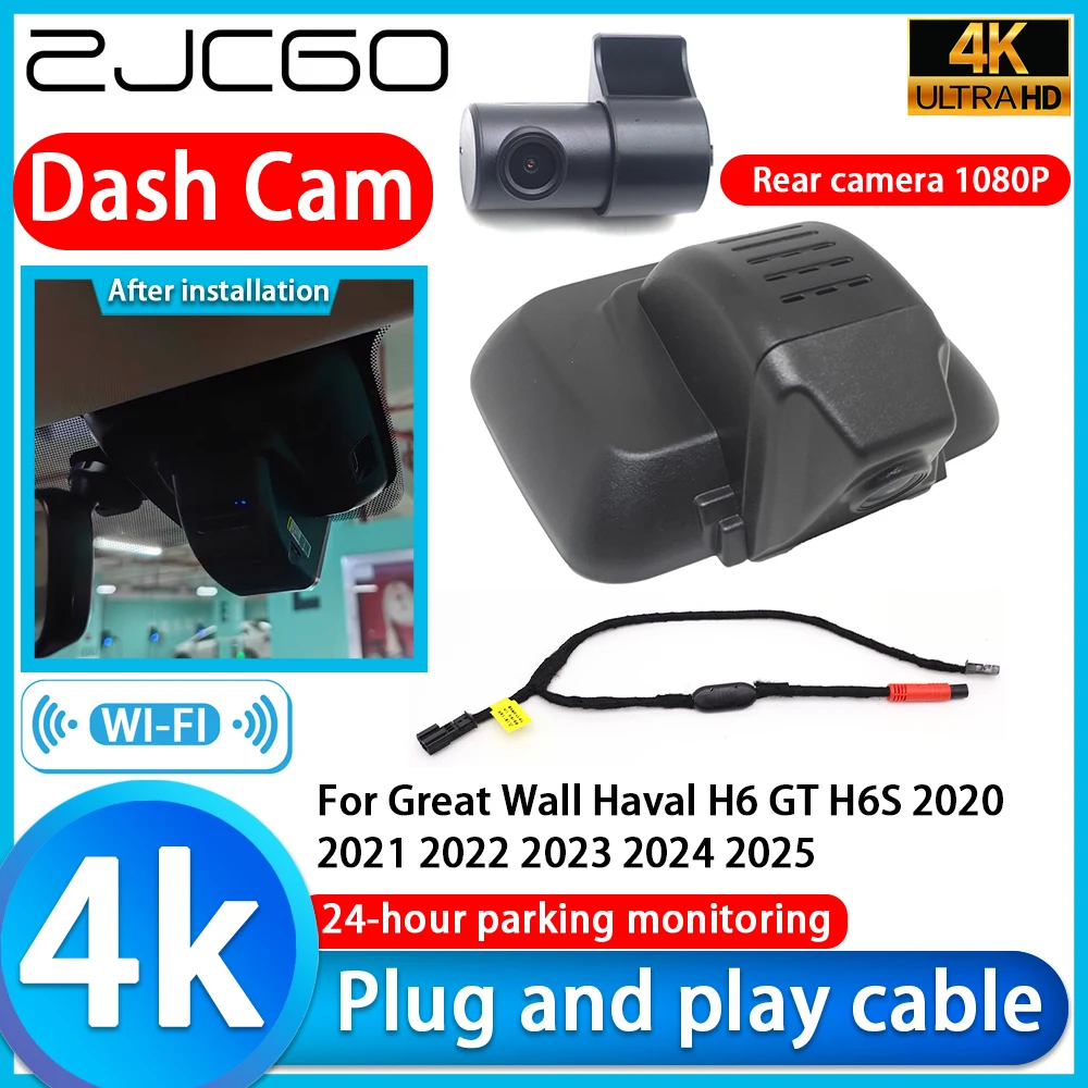ZJCGO Video Recorder 4K UHD Plug and Play Car DVR Dash Cam for Great Wall Haval H6 GT H6S 2020 2021 2022 2023 2024 2025
ZJCGO Video Recorder 4K UHD Plug and Play Car DVR Dash Cam for Great Wall Haval H6 GT H6S 2020 2021 2022 2023 2024 2025