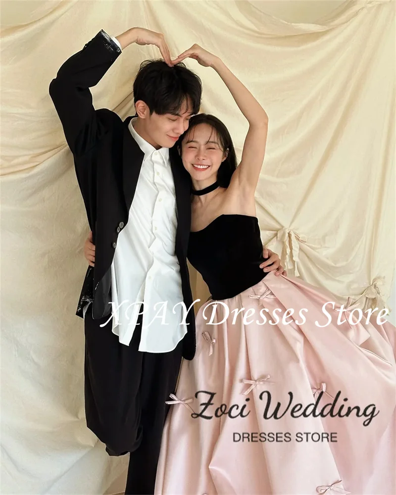 XPAY New Contrast Color Pink Black Evening Dresses Sweetheart Ribbons Velvet Soft Satin Wedding Photo shoot Customized Corset
XPAY New Contrast Color Pink Black Evening Dresses Sweetheart Ribbons Velvet Soft Satin Wedding Photo shoot Customized Corset