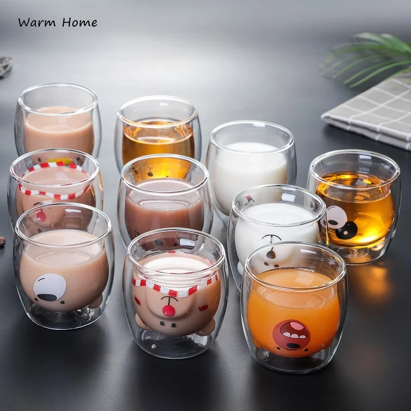 2022 3D Bear Cat Dog Panda Animals Cute Water Glass Mug Coffee Cup Heat-resistant Double Cute Kids Couple Girlfriends Same Style
2022 3D Bear Cat Dog Panda Animals Cute Water Glass Mug Coffee Cup Heat-resistant Double Cute Kids Couple Girlfriends Same Style