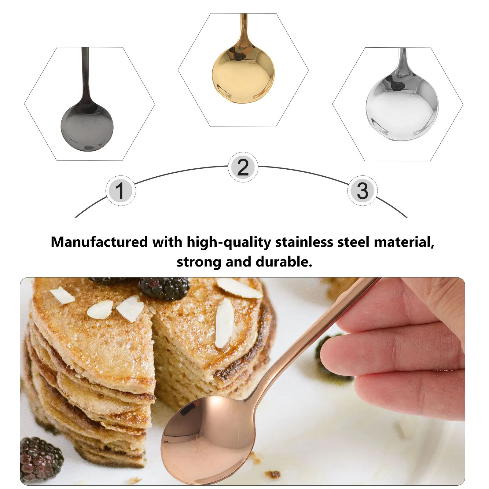 4Pcs Coffee Spoons High Quality Stainless Steel Rust Resistant Smooth Surface Kitchen Dessert Soup Spoons Useful Teaspoons
4Pcs Coffee Spoons High Quality Stainless Steel Rust Resistant Smooth Surface Kitchen Dessert Soup Spoons Useful Teaspoons