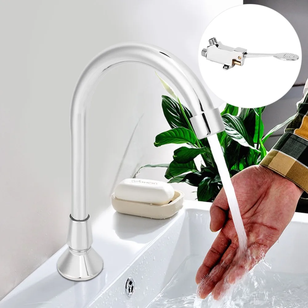 Easy Use G1/2 Foot Pedal Faucet Single Cold Water Copper Foot Operated Faucet Sink Faucet Accessory Washroom
Easy Use G1/2 Foot Pedal Faucet Single Cold Water Copper Foot Operated Faucet Sink Faucet Accessory Washroom