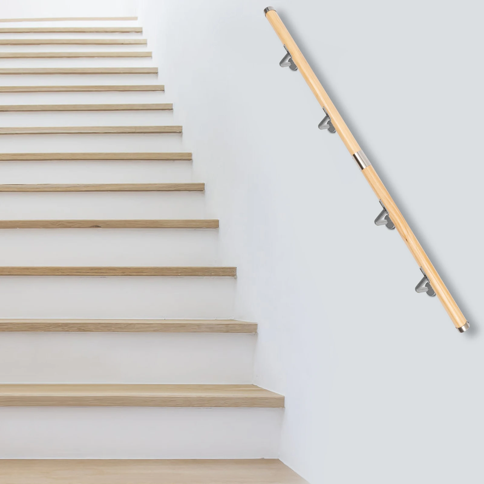 6.6FT/5FT Wooden PVC Handrail Solid Wood Stairs Anti-Slip Wall Safety Corridor Rail
6.6FT/5FT Wooden PVC Handrail Solid Wood Stairs Anti-Slip Wall Safety Corridor Rail