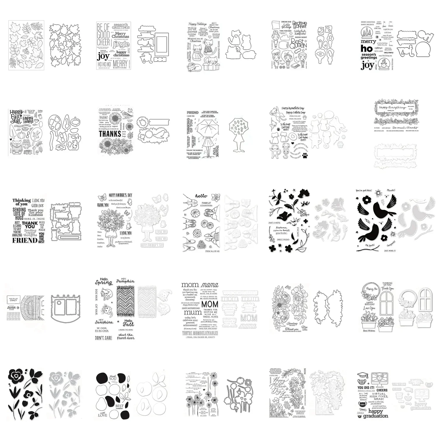 Spring Mother's Day Easter Valentine's Day Christmas Clear Stamps Cutting Die Set for Scrapbooking Paper Making Frame Craft Card
Spring Mother's Day Easter Valentine's Day Christmas Clear Stamps Cutting Die Set for Scrapbooking Paper Making Frame Craft Card