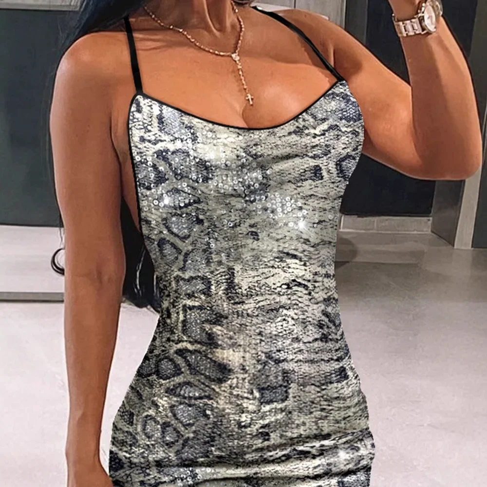 Sexy Dresses Women Sequin Spaghetti Strap Mini Skirt Fashionable and Versatile Backless Party Bodycon Dress New 2024 Spring
Sexy Dresses Women Sequin Spaghetti Strap Mini Skirt Fashionable and Versatile Backless Party Bodycon Dress New 2024 Spring