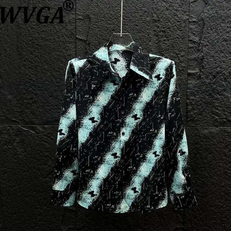WVGA Summer New Men's High-end Butterfly Printed Long Sleeved Shirt Stylish Trendy Starry Diamond Embellishments Tops Ins W25238
WVGA Summer New Men's High-end Butterfly Printed Long Sleeved Shirt Stylish Trendy Starry Diamond Embellishments Tops Ins W25238