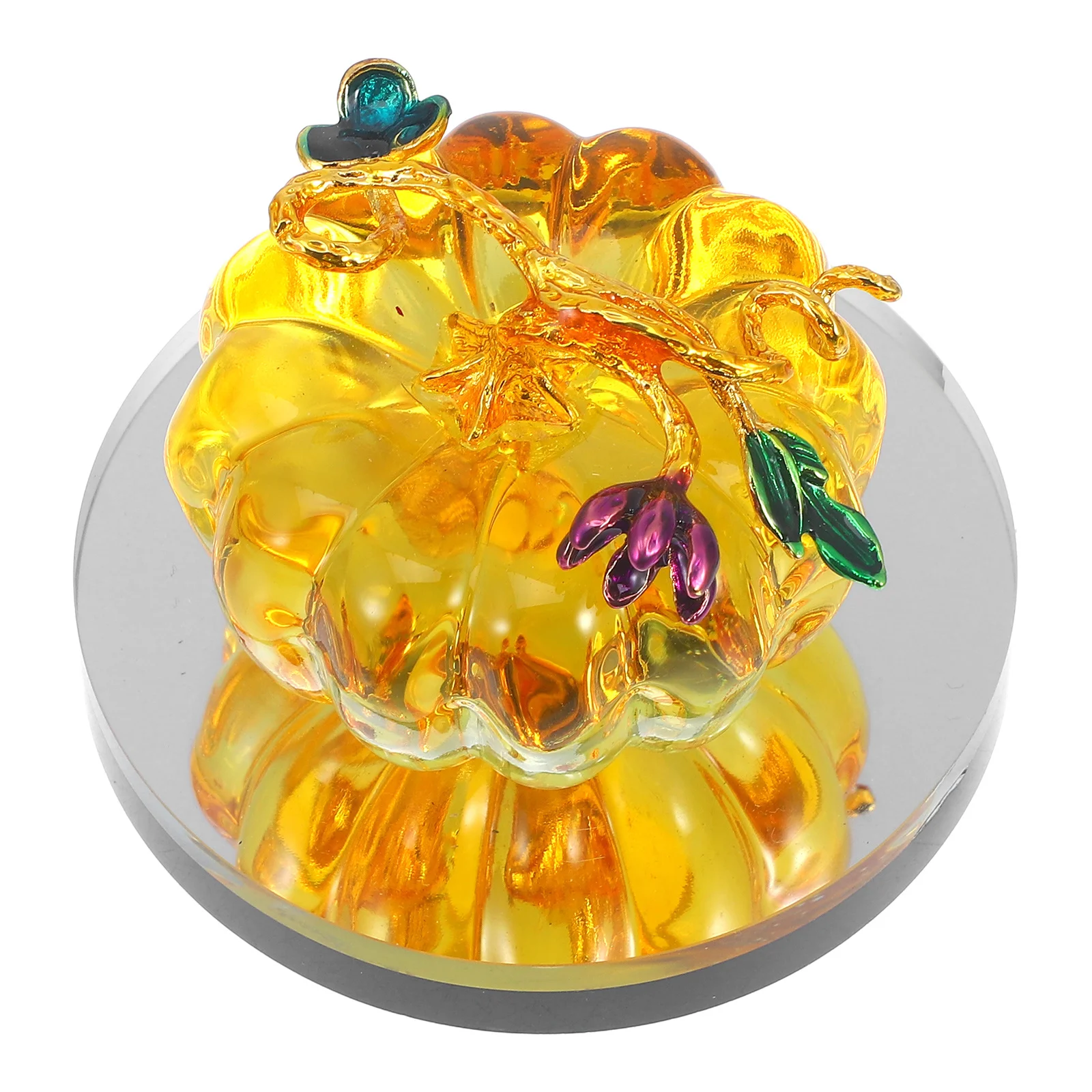 Crystal Pumpkin Small Round Tray Decorative Adornment Tabletop Home Decor Halloween Pumpkin Ornament Mini Pumpkins 
Crystal Pumpkin Small Round Tray Decorative Adornment Tabletop Home Decor Halloween Pumpkin Ornament Mini Pumpkins