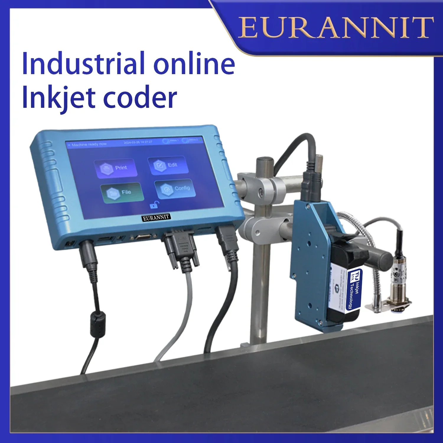 EURANNIT 260E 12.7/25.4mm 1/2 Nozzle Industrial Online Inkjet Printer QR Barcode Batch Number Logo Expire Date Inkjet Printer
EURANNIT 260E 12.7/25.4mm 1/2 Nozzle Industrial Online Inkjet Printer QR Barcode Batch Number Logo Expire Date Inkjet Printer