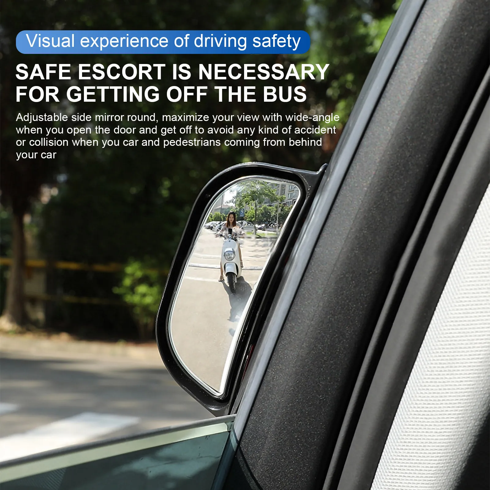 1Set Universal -Pillar Side View Mirrors Rear Seat Blind Spot Mirror Black B-Pillar Side View Mirror Blind Spot Mirrors 
1Set Universal -Pillar Side View Mirrors Rear Seat Blind Spot Mirror Black B-Pillar Side View Mirror Blind Spot Mirrors