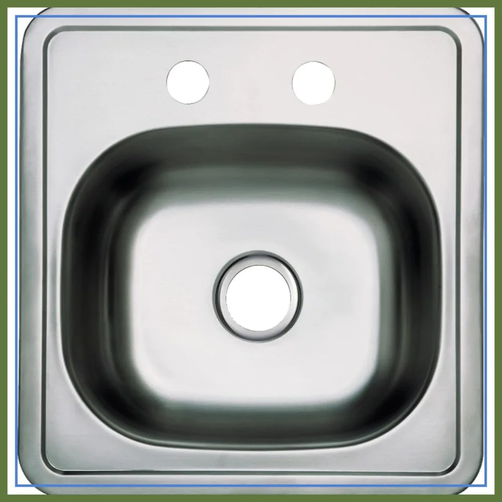 Self-Rimming Single Bowl Bar Sink, Brushed Finish, 15x15 inch, Under Counter
Self-Rimming Single Bowl Bar Sink, Brushed Finish, 15x15 inch, Under Counter