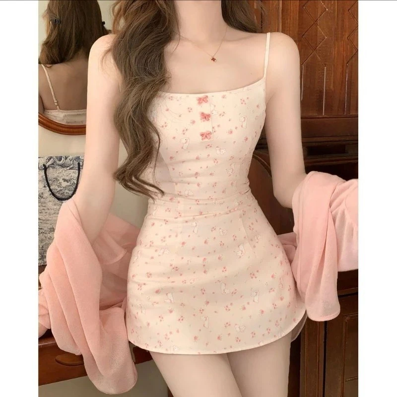 Spring Summer Cute Ptachwork Sets 2026 New Pink Cardigan + Floral Camisole Short Dress Sweet Style Lolita Princess 2-piece Set
Spring Summer Cute Ptachwork Sets 2026 New Pink Cardigan + Floral Camisole Short Dress Sweet Style Lolita Princess 2-piece Set