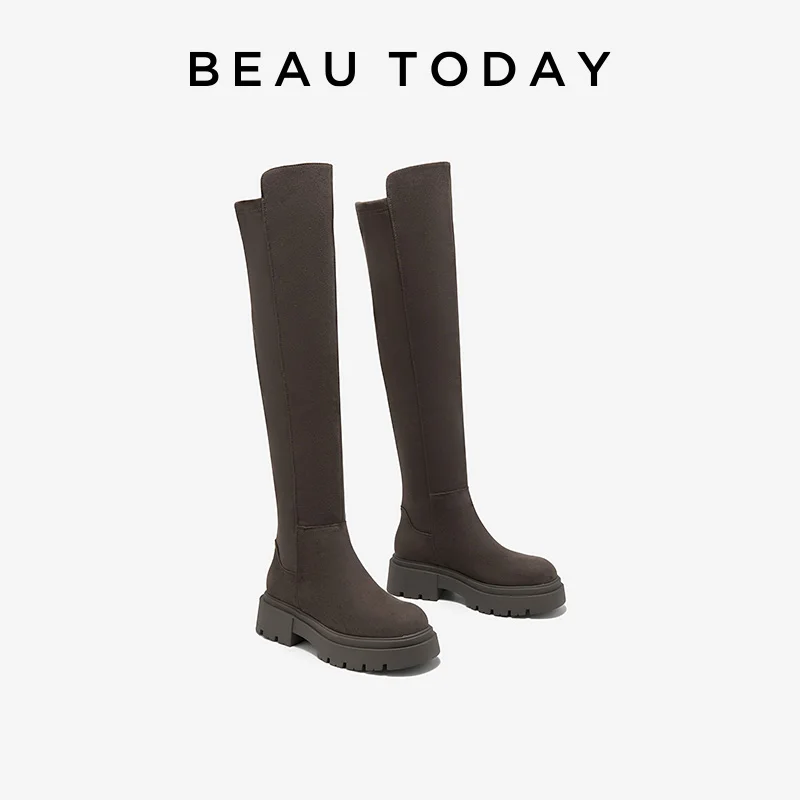 BeauToday Long Boots Women Leather Fabric Insole Round Toe Casual Ladies Platform Sole Shoes Handmade 01041
BeauToday Long Boots Women Leather Fabric Insole Round Toe Casual Ladies Platform Sole Shoes Handmade 01041